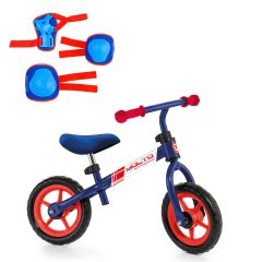 Bicicleta sin pedales - Minibike Azul Molto + Protecciones Azules 24210/WEB2