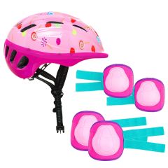 Set de Casco y Protecciones Rosa Molto 24305